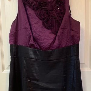 Wine/Black cocktail dress